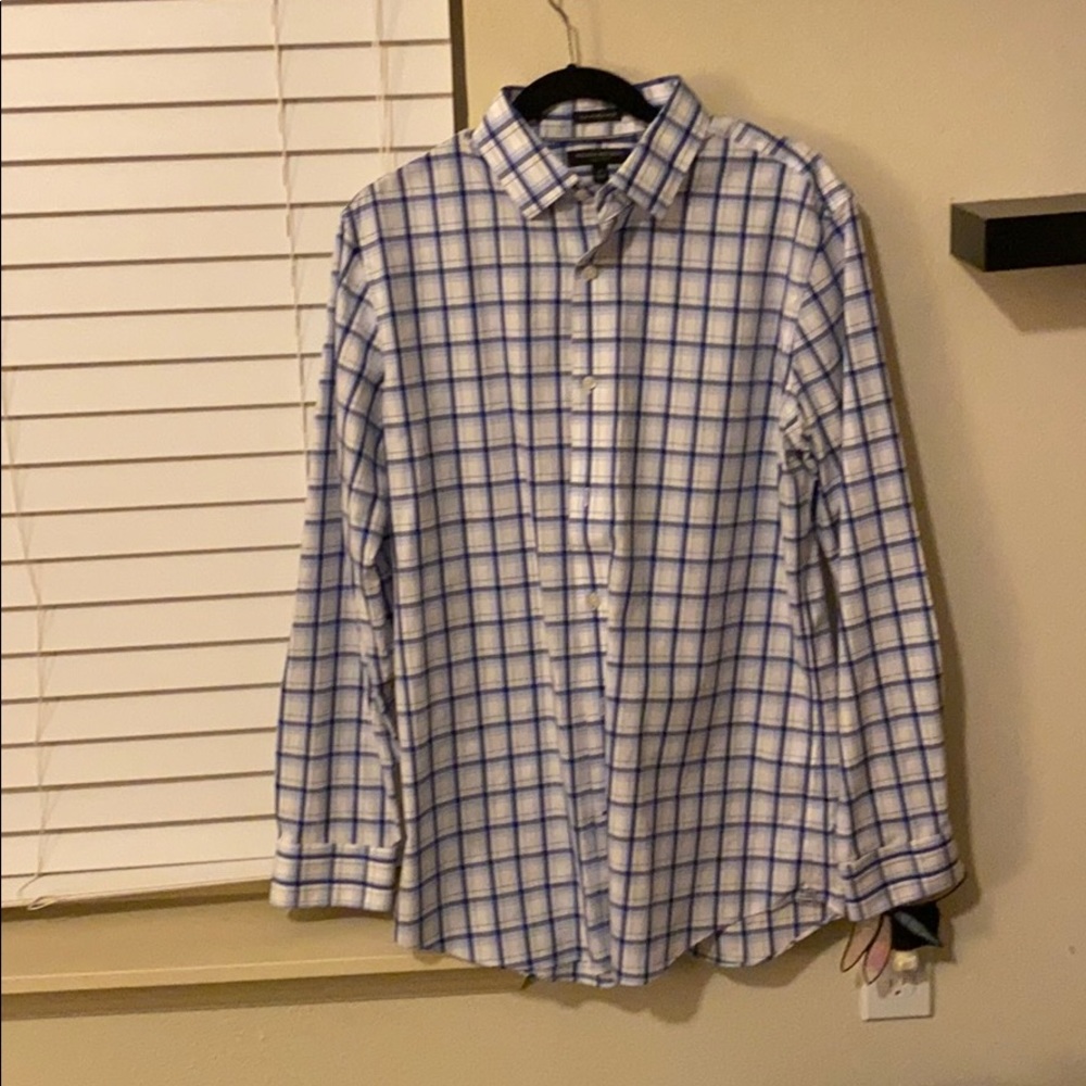 Banana Republic blue checkered button down